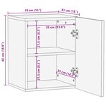 vidaXL Cabinet de Salle de Bain Suspendu Naturel 38 x 33 x 48 cm