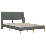 vidaXL Cadre de lit avec matelas avec tête de lit Polyester