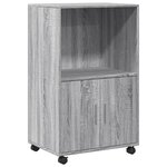 vidaXL Armoire à roulettes sonoma gris 55x40x91 cm bois d'ingénierie