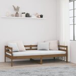 vidaXL Lit de jour sans matelas marron miel 90x190 cm bois pin massif