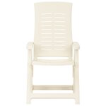 vidaXL Chaises inclinables de jardin 2 Pièces Plastique Blanc