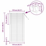 vidaXL Store de Fenêtre avec des rideaux Manuel Argent Aluminium