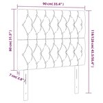 vidaXL Tête de lit à LED Gris foncé 90x7x118/128 cm Tissu