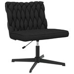 vidaXL Chaise pivotante de bureau Noir Tissu