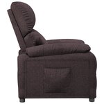vidaXL Fauteuil inclinable Marron foncé Tissu