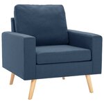 Vidaxl ensemble de canapé 2 pièces tissu bleu