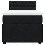 vidaXL Sommier à lattes de lit avec matelas Noir 90x200 cm Velours