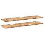 vidaXL Étagères flottantes 2 Pièces 140x40x2 cm acacia massif à l'huile