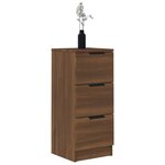 vidaXL Buffets 2 Pièces chêne marron 30x30x70 cm Bois d'ingénierie