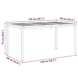 vidaXL Ensemble de salle à manger pour jardin 7 Pièces