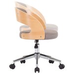 vidaXL Chaises pivotantes à manger lot de 2 taupe bois courbé et tissu