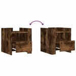 vidaXL Table de chevet chêne fumé 45x50x50 cm bois d'ingénierie