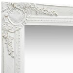 vidaXL Miroir mural style baroque 40x40 cm Blanc