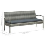 Salon de jardin meuble d'extérieur ensemble de mobilier 5 pièces avec coussins résine tressée gris 02_0016442