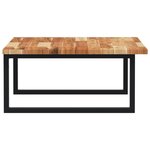 vidaXL Étagère de vasque murale acier et bois massif d'acacia