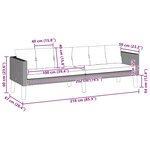 vidaXL Canapé de jardin à 3 places avec coussins Résine tressée Noir