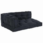 vidaXL Coussin de canapé sur palette 3 Pièces Anthracite tissu