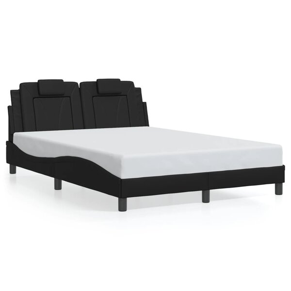 vidaXL Cadre de lit Viana sans matelas noir 120x200 cm similicuir