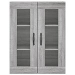 vidaXL Buffet haut Sonoma gris 69 5x34x180 cm Bois d'ingénierie