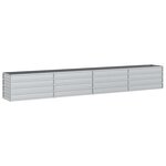 vidaXL Lit surélevé de jardin 320x40x45 cm Acier galvanisé Argenté