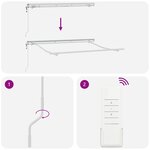 vidaXL Auvent Rétractable Automatique Rouge et Blanc 350x200 cm