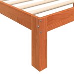 vidaXL Cadre de lit Marron cire 200 x 200 cm Bois massif en pin