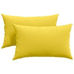 vidaXL Coussins de canapé 2 Pièces Jaune clair 50 x 30 cm tissu