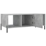 vidaXL Table basse gris béton 102x50x40 cm bois d'ingénierie