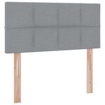 vidaXL Lit avec rangement et matelas Gris clair 90 x 200 cm