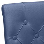 vidaXL Chaises à manger lot de 4 bleu tissu