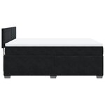 vidaXL Sommier à lattes de lit avec matelas Noir 140x200 cm Velours