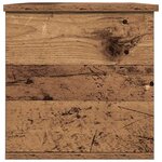 vidaXL Boîte de Rangement avec stockage Bois ancien 102 x 35 x 35 cm
