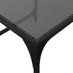 vidaXL Tables basses gigognes 2 Pièces dessus en verre noir acier