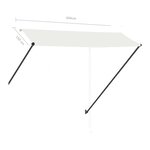vidaXL Auvent rétractable avec LED 300x150 cm Crème