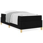 vidaXL Lit à ressorts Noir et blanc et noir 100 x 200 cm tissu