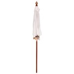 vidaXL Parasol balinais Crème (180-190) x 260 cm Coton et bois massif