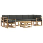 vidaXL Ensemble de canapés d'extérieur 6 Pièces