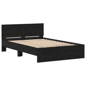vidaXL Cadre de Lit Chêne noir 120 x 190 cm Bois d'ingénierie