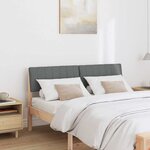 vidaXL Tête de lit capitonnée Gris foncé 140 cm Pin massif