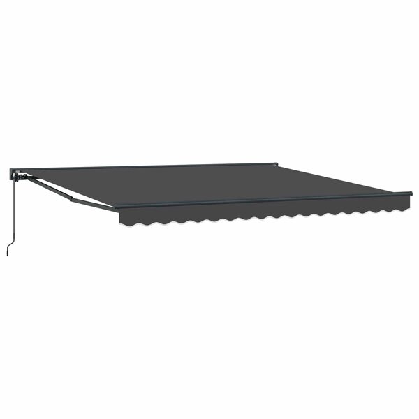 vidaXL Auvent Rétractable Anthracite 400 × 300 cm Polyester et métal