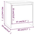 Vidaxl tables de chevet 2 pièces gris béton 45x34x44 5 cm aggloméré