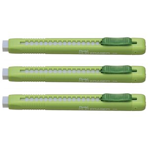 Stylo gomme CLIC ERASER  Corps Vert Clair x 3 PENTEL