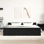 vidaXL Cadre de lit sans matelas Chêne noir 180 x 200 cm Bois d'ingénierie