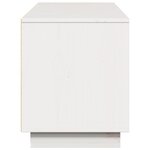 vidaXL Meuble TV Blanc 156x37x45 cm Bois de pin massif