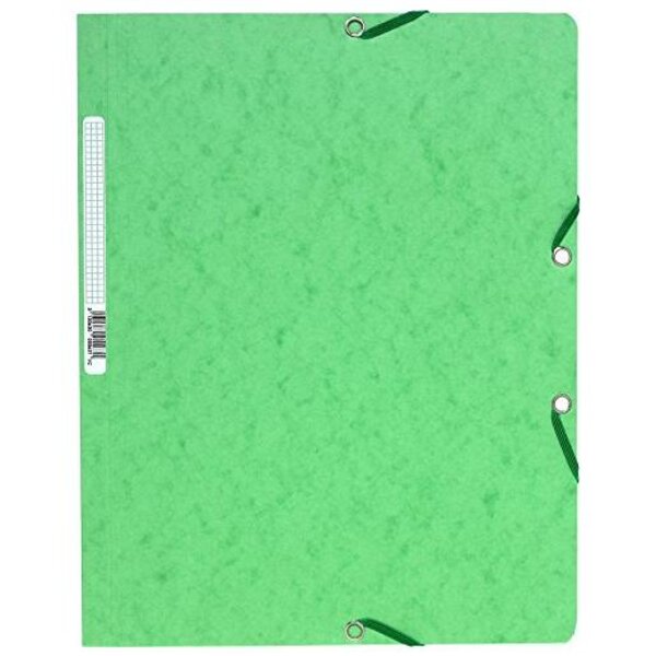 Chemise à élastiques sans Rabats carton 400g 24x32 cm Vert Tilleul EXACOMPTA