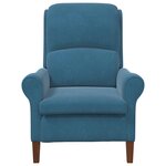 vidaXL fauteuil Bleu 76 x 94 x 102 cm Velours