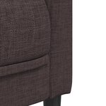 vidaXL Canapé à 3 places marron foncé tissu