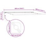 vidaXL Auvent Rétractable Blanc 500 × 300 cm Tissu  Métal