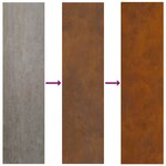 vidaXL Cache-pot de jardin Marron 80 x 80 x 20 cm Acier cuivré