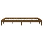 vidaXL Cadre de lit sans matelas marron miel 200x200 cm bois massif